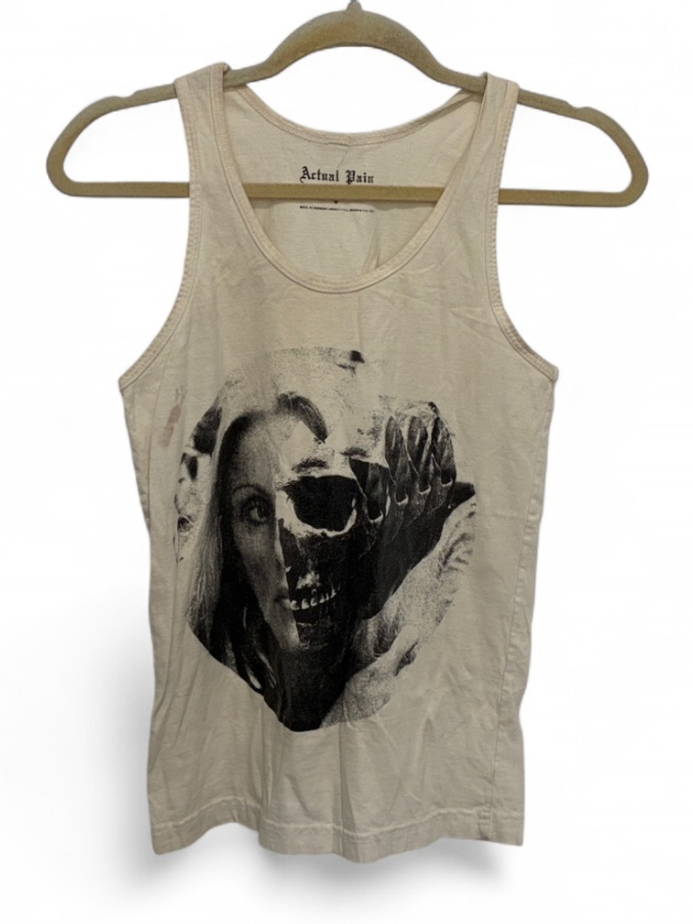 Actual Pain Cream Skull Graphic Tank Top